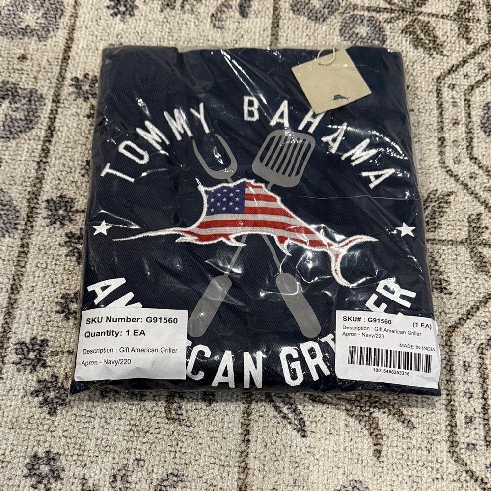 Tommy Bahama Navy American Flag Griller Apron *NWT*